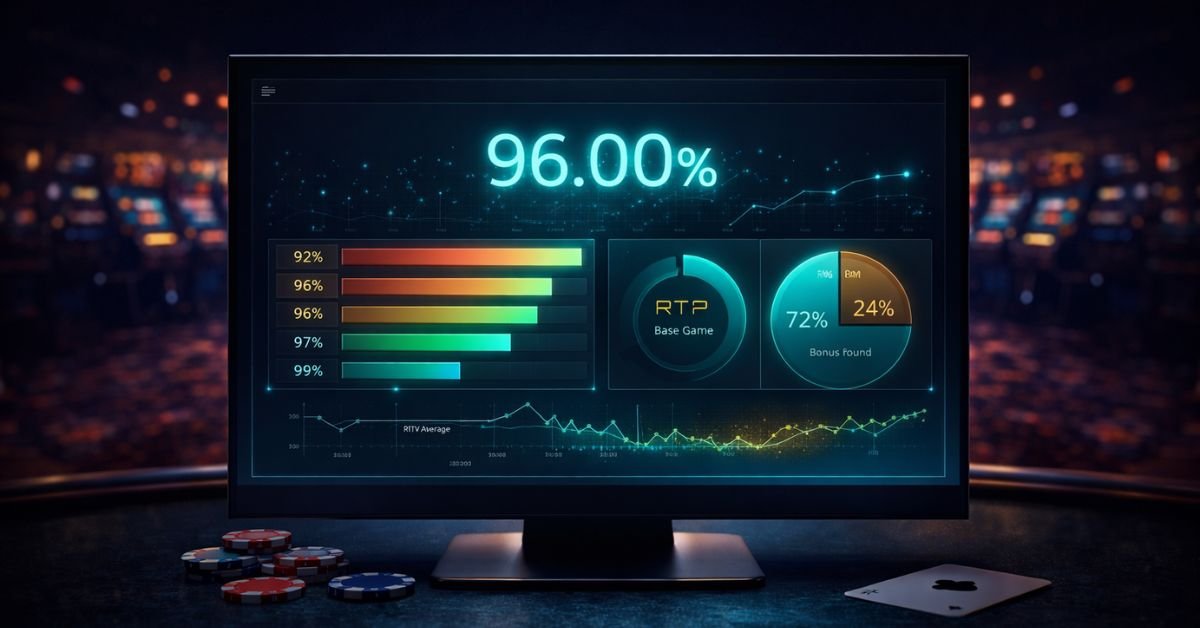 rtp-in-slots-guide-2026 RTP in slots — 5 essential facts covering return to player calculation, variable RTP tiers, house edge, volatility comparison, and verification steps