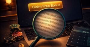 No deposit casino bonus guide — 7 hidden terms that determine real value including wagering, max cashout, spin value, expiry, and the deposit-to-withdraw trap