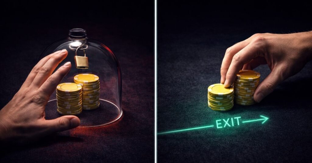 Sticky vs non-sticky bonus explained — 3 critical differences including the exit option, EV math, and wagering requirement impact