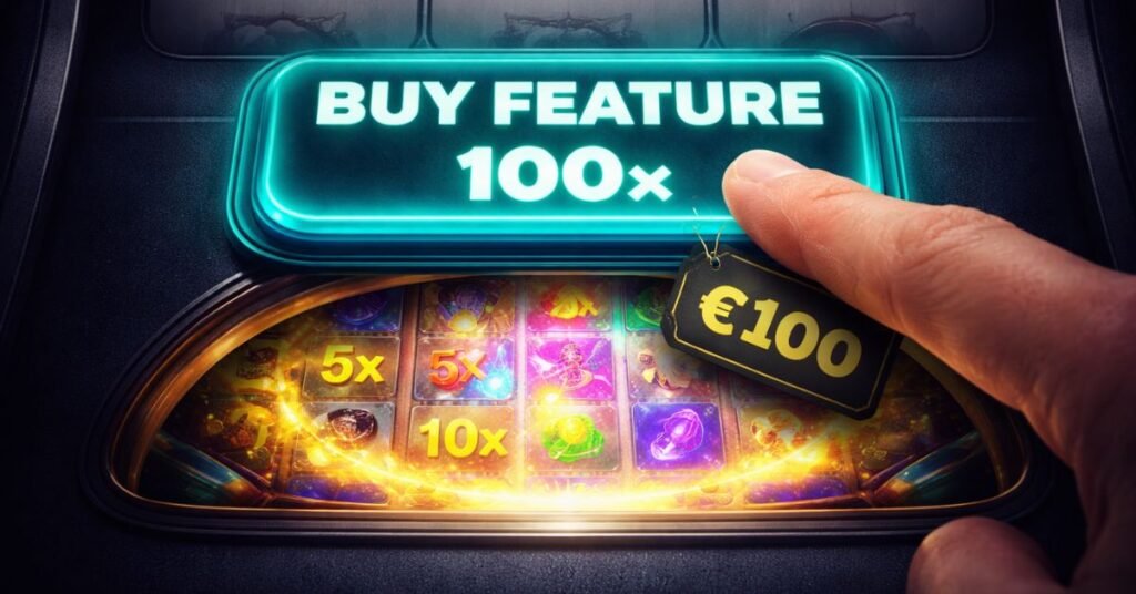 Bonus buy slots explained — how the feature works, buy cost pricing, provider comparison, regulation map, and bonus hunting economics