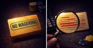 No wagering bonus explained — 6 hidden restrictions including max cashout caps, game limits, time limits, and why no wagering doesn't mean no conditions